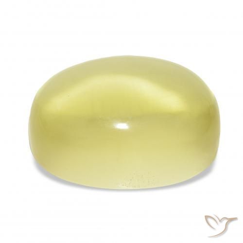 Quartz Jaune clair naturelle ovale, 27.70 ct, Transparent