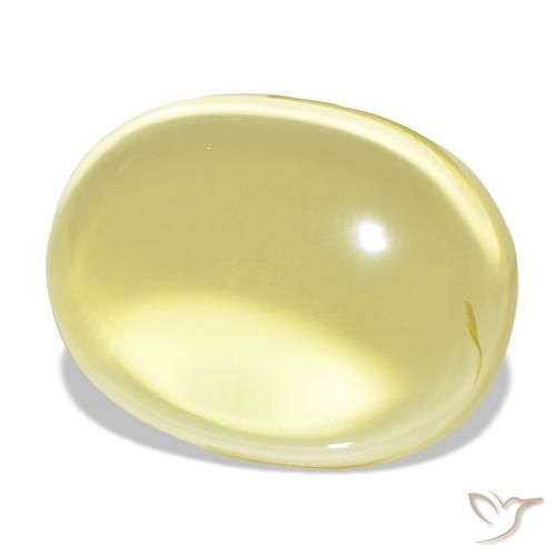 Quartz Jaune clair naturelle ovale, 63.83 ct, Transparent