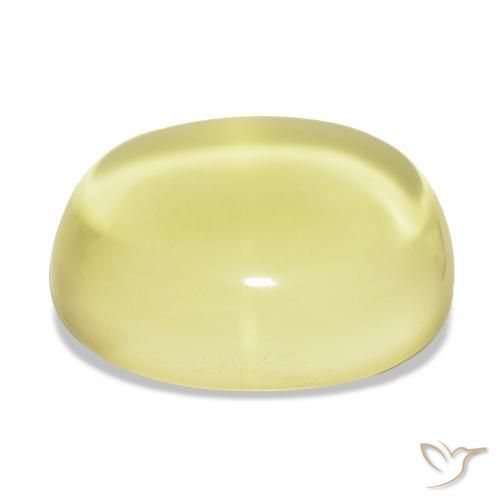Quartz Jaune clair naturelle ovale, 63.83 ct, Transparent