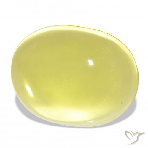 Quartz Jaune clair naturelle ovale, 54.69 ct, Transparent