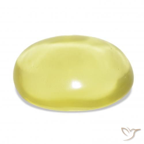 Quartz Jaune clair naturelle ovale, 54.69 ct, Transparent