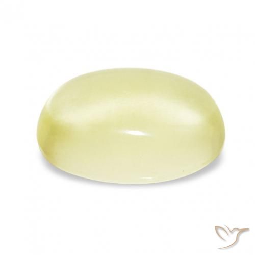Quartz Jaune clair naturelle ovale, 3.29 ct, Transparent
