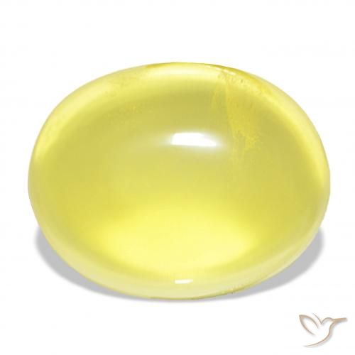 46.40ct Jaune ananas Quartz, ovale, Transparent