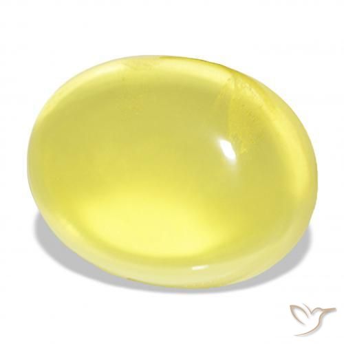 Quartz Jaune ananas naturelle ovale, 46.40 ct, Transparent