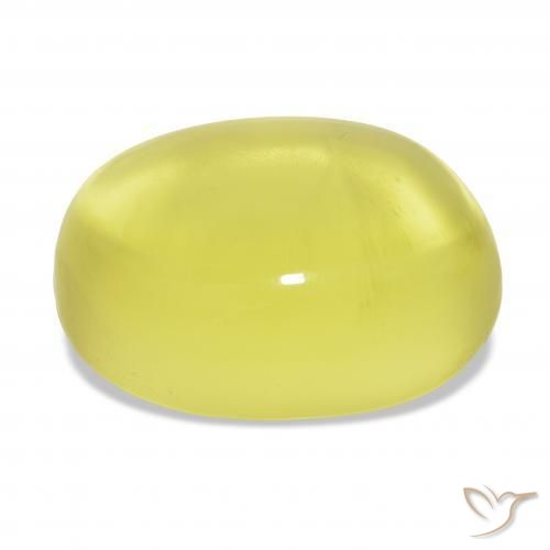 Quartz Jaune ananas naturelle ovale, 46.40 ct, Transparent