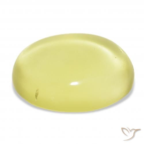 Quartz Jaune clair naturelle ovale, 43.30 ct, Transparent
