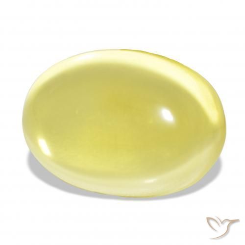 Quartz Jaune clair naturelle ovale, 51.98 ct, Transparent