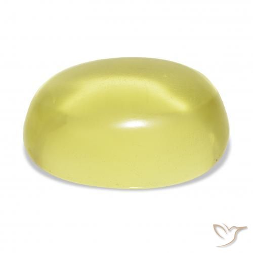 Quartz Jaune clair naturelle ovale, 51.98 ct, Transparent