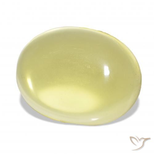 Quartz Jaune clair naturelle ovale, 43.43 ct, Transparent