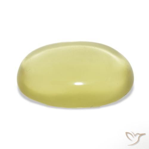 Quartz Jaune clair naturelle ovale, 43.43 ct, Transparent