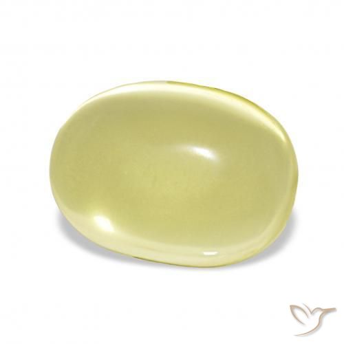 Quartz Jaune clair naturelle ovale, 9.42 ct, Transparent
