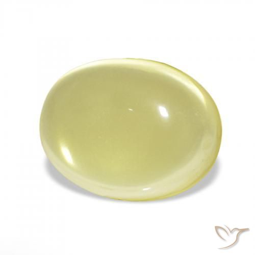 Quartz Jaune clair naturelle ovale, 9.74 ct, Transparent