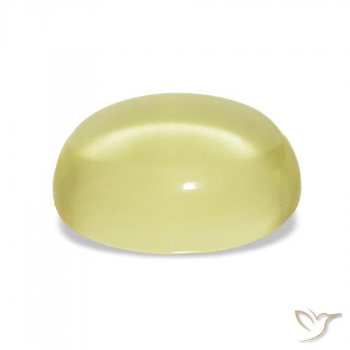 Quartz Jaune clair naturelle ovale, 9.74 ct, Transparent