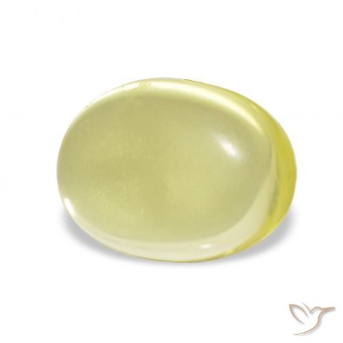 Quartz Jaune clair naturelle ovale, 3.85 ct, Transparent