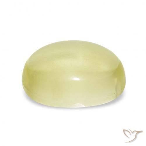 Quartz Jaune clair naturelle ovale, 3.85 ct, Transparent