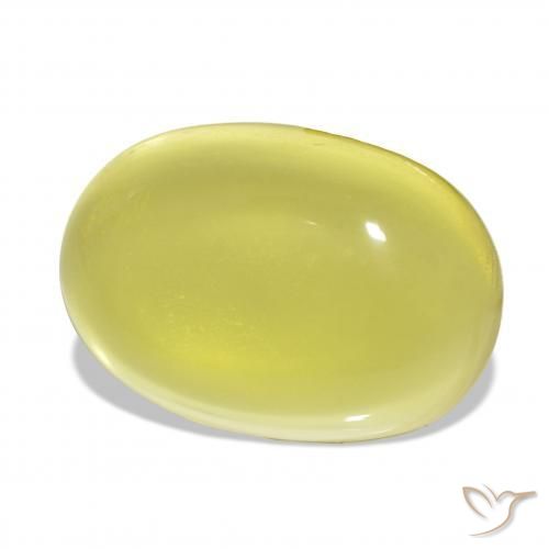 Quartz Jaune clair naturelle ovale, 58.77 ct, Transparent