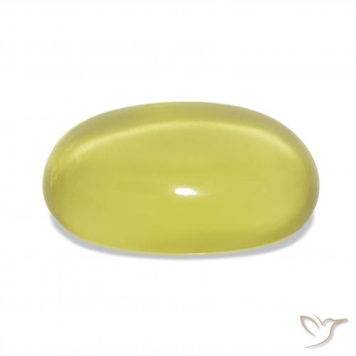 Quartz Jaune clair naturelle ovale, 58.77 ct, Transparent