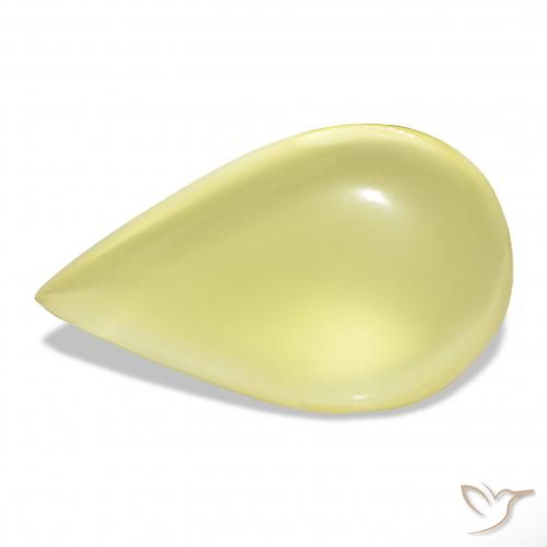 36.18ct Jaune clair Quartz, En forme de poire, Transparent
