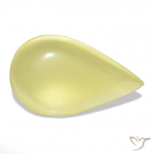 Quartz Jaune clair naturelle En forme de poire, 36.18 ct, Transparent