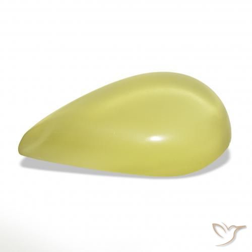 Quartz Jaune clair naturelle En forme de poire, 36.18 ct, Transparent