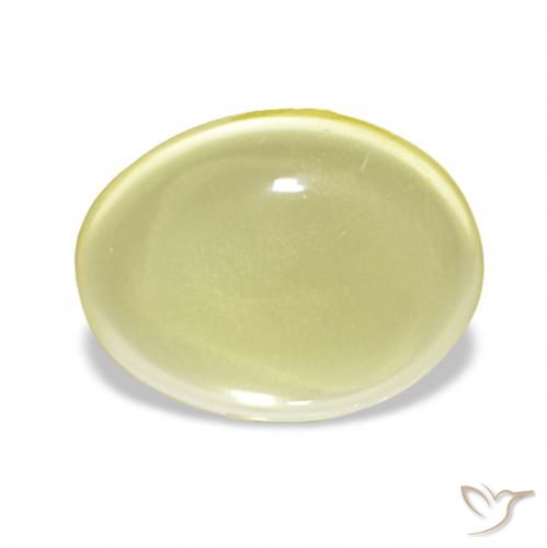 6.50ct Jaune clair Quartz, ovale, Transparent