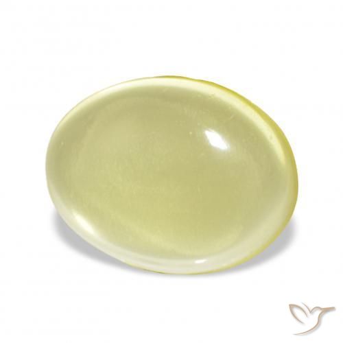 Quartz Jaune clair naturelle ovale, 6.50 ct, Transparent
