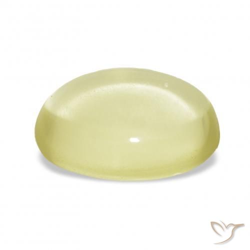 Quartz Jaune clair naturelle ovale, 6.50 ct, Transparent