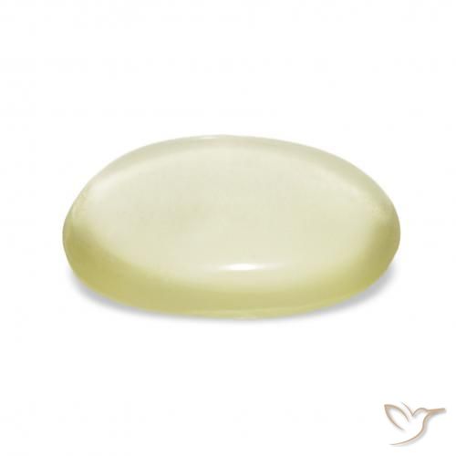 Quartz Jaune crème pâle naturelle ovale, 6.12 ct, Transparent