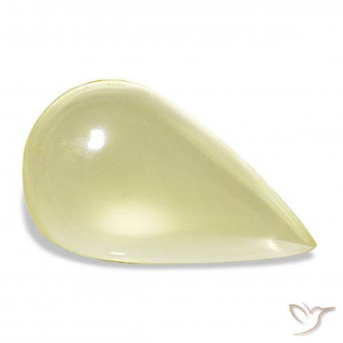 Quartz Jaune moyen naturelle En forme de poire, 15.47 ct, Transparent