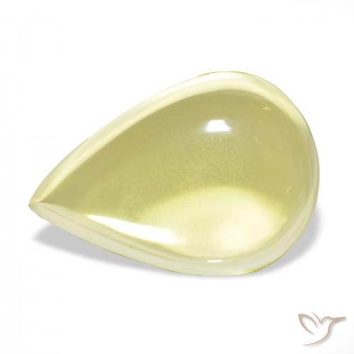 52.29ct Jaune clair Quartz Pierres précieuses, En forme de poire, Transparent