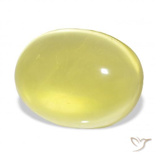 Quartz Jaune clair naturelle ovale, 69.55 ct, Transparent