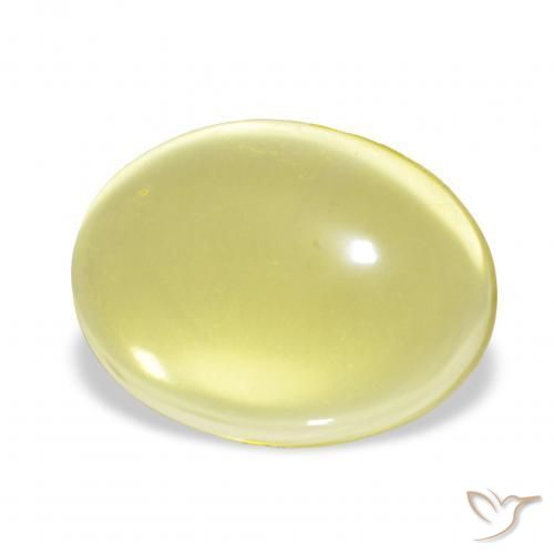 Quartz Jaune clair naturelle ovale, 20.83 ct, Transparent