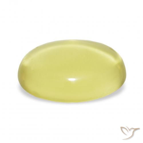 Quartz Jaune clair naturelle ovale, 20.83 ct, Transparent
