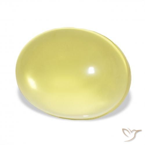 Quartz Jaune clair naturelle ovale, 71.49 ct, Transparent