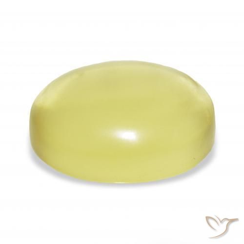 Quartz Jaune clair naturelle ovale, 71.49 ct, Transparent