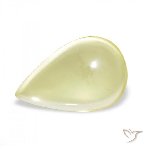 11.15ct Jaune clair Quartz, En forme de poire, Transparent