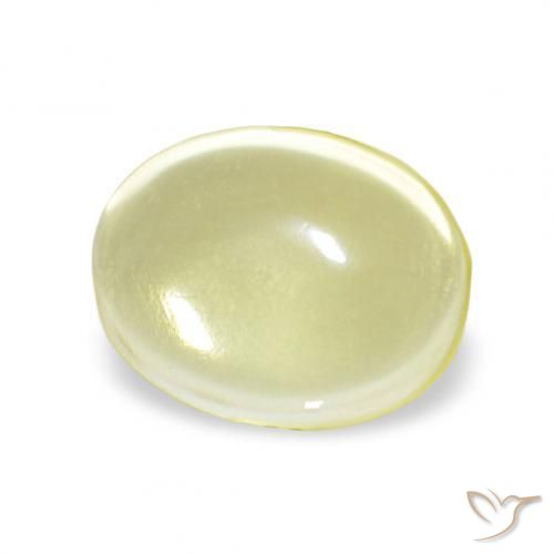 Quartz Jaune clair naturelle ovale, 4.10 ct, Transparent