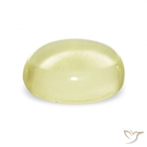 Quartz Jaune clair naturelle ovale, 4.10 ct, Transparent