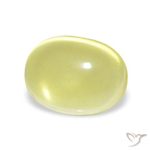 Quartz Jaune clair naturelle ovale, 9.43 ct, Transparent