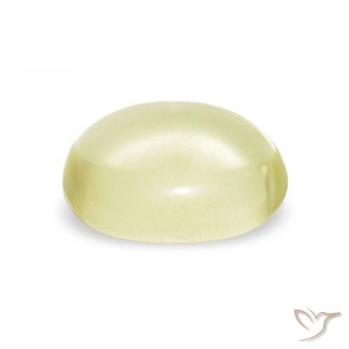 Quartz Jaune clair naturelle ovale, 3.54 ct, Transparent