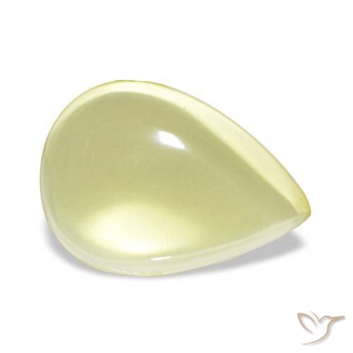 Quartz Jaune ananas léger naturelle En forme de poire, 8.66 ct, Transparent