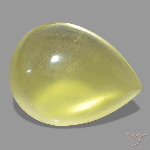 Quartz Jaune clair naturelle En forme de poire, 31.50 ct, Transparent
