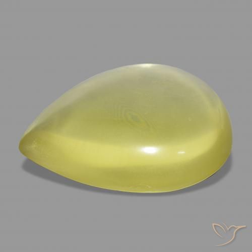 Quartz Jaune clair naturelle En forme de poire, 31.50 ct, Transparent