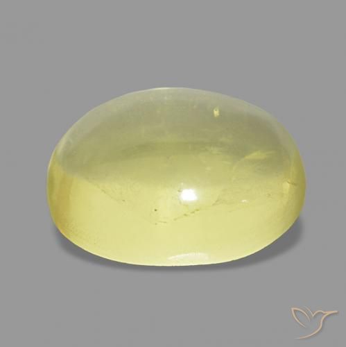 Quartz Jaune ananas léger naturelle ovale, 9.59 ct, Transparent