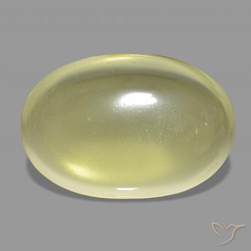 Quartz Jaune clair naturelle ovale, 27.34 ct, Transparent