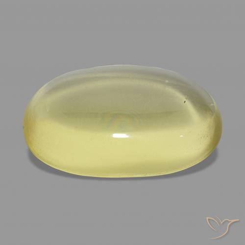 Quartz Jaune clair naturelle ovale, 27.34 ct, Transparent