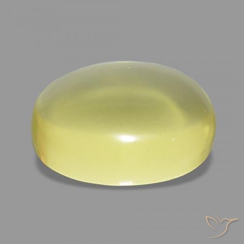 Quartz Jaune clair naturelle ovale, 12.70 ct, Transparent
