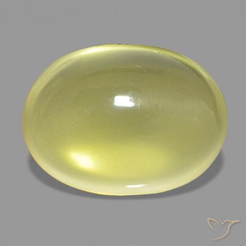 Quartz Jaune ananas léger naturelle ovale, 19.24 ct, Transparent