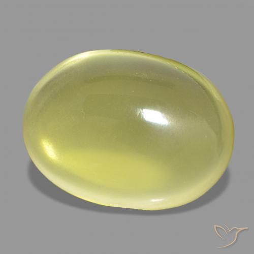 Quartz Jaune ananas léger naturelle ovale, 19.24 ct, Transparent