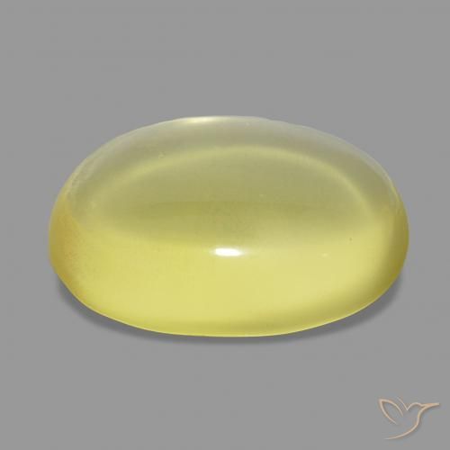 Quartz Jaune ananas léger naturelle ovale, 19.24 ct, Transparent